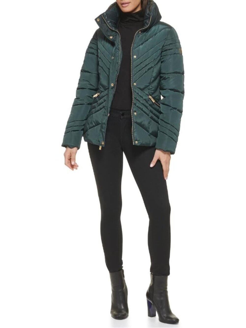 Women Cold Weather Spruce Midweight Imported Polyester Long Puffer Jacket